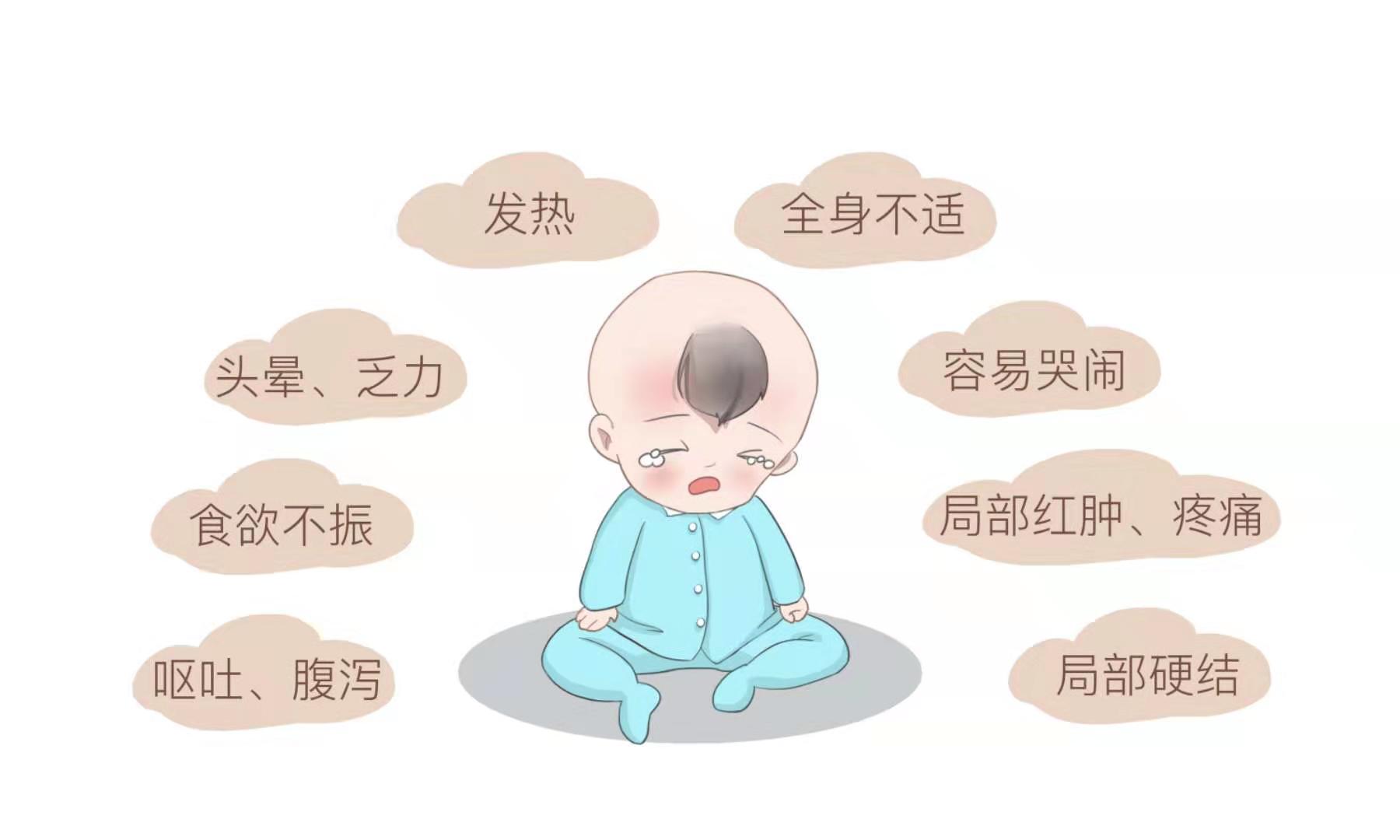寶寶打完疫苗后出現(xiàn)發(fā)燒、接種部位紅腫怎么辦？